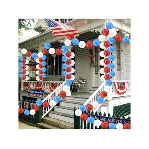 Jumbo Ball Red White & Blue Garland Patriotic 4th of July Party Decoration (H1)